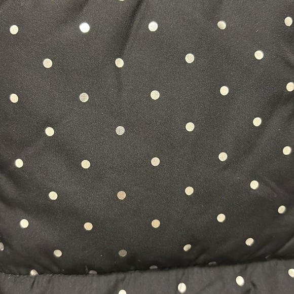Old Navy black vest with white polka dots zip-up - Picture 2 of 6